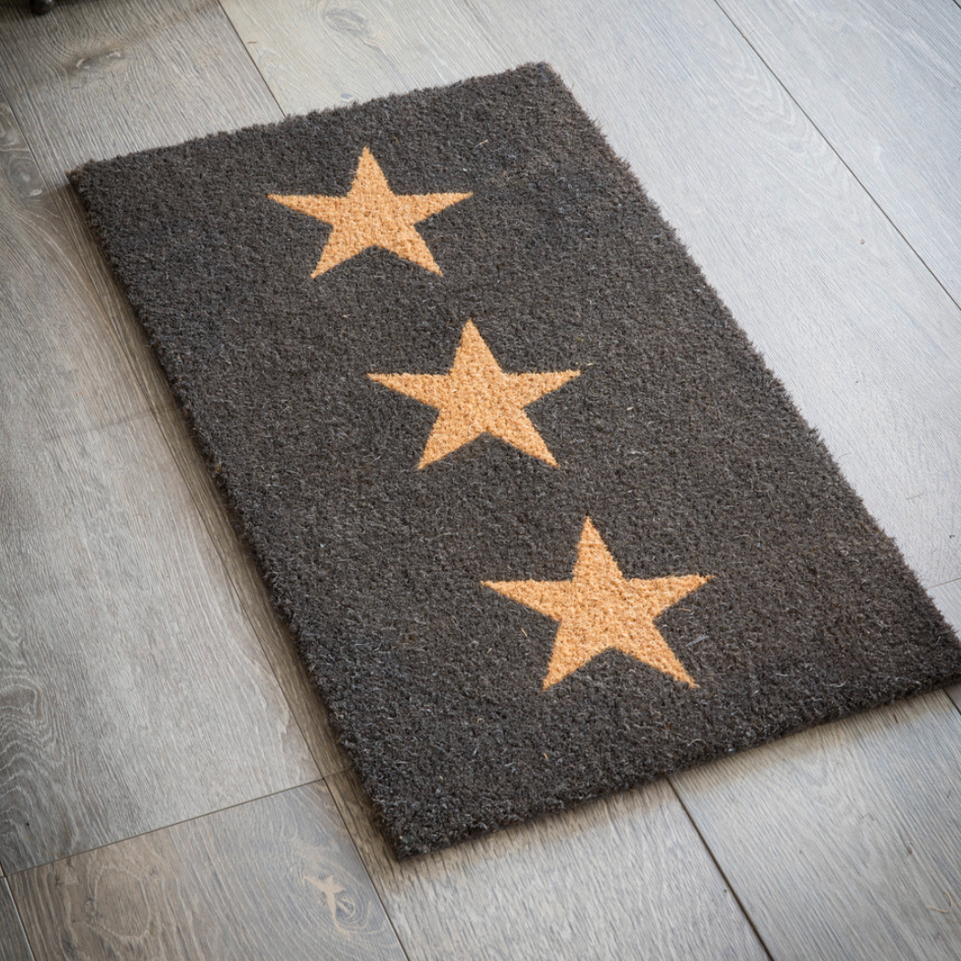 Three Star Charcoal Doormat Various Sizes