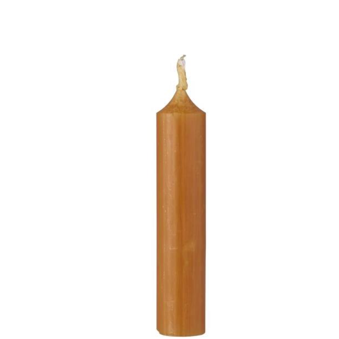 A Bundle Of Six Short Burnt Umber Dinner Candles