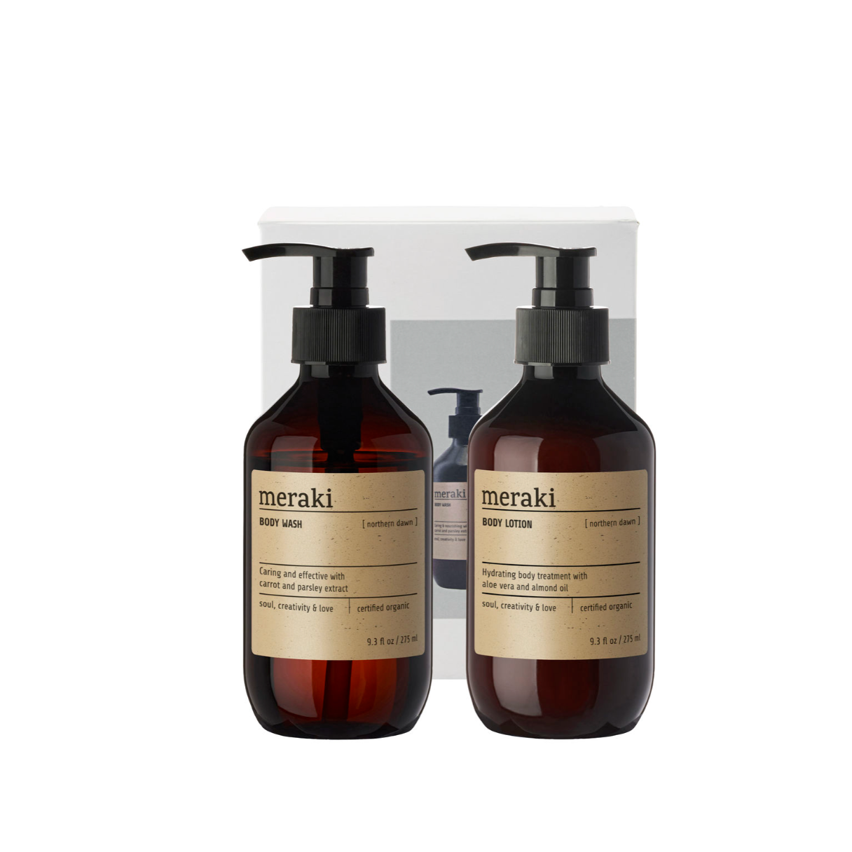 Gift Set Meraki Northern Dawn Body Wash And Lotion