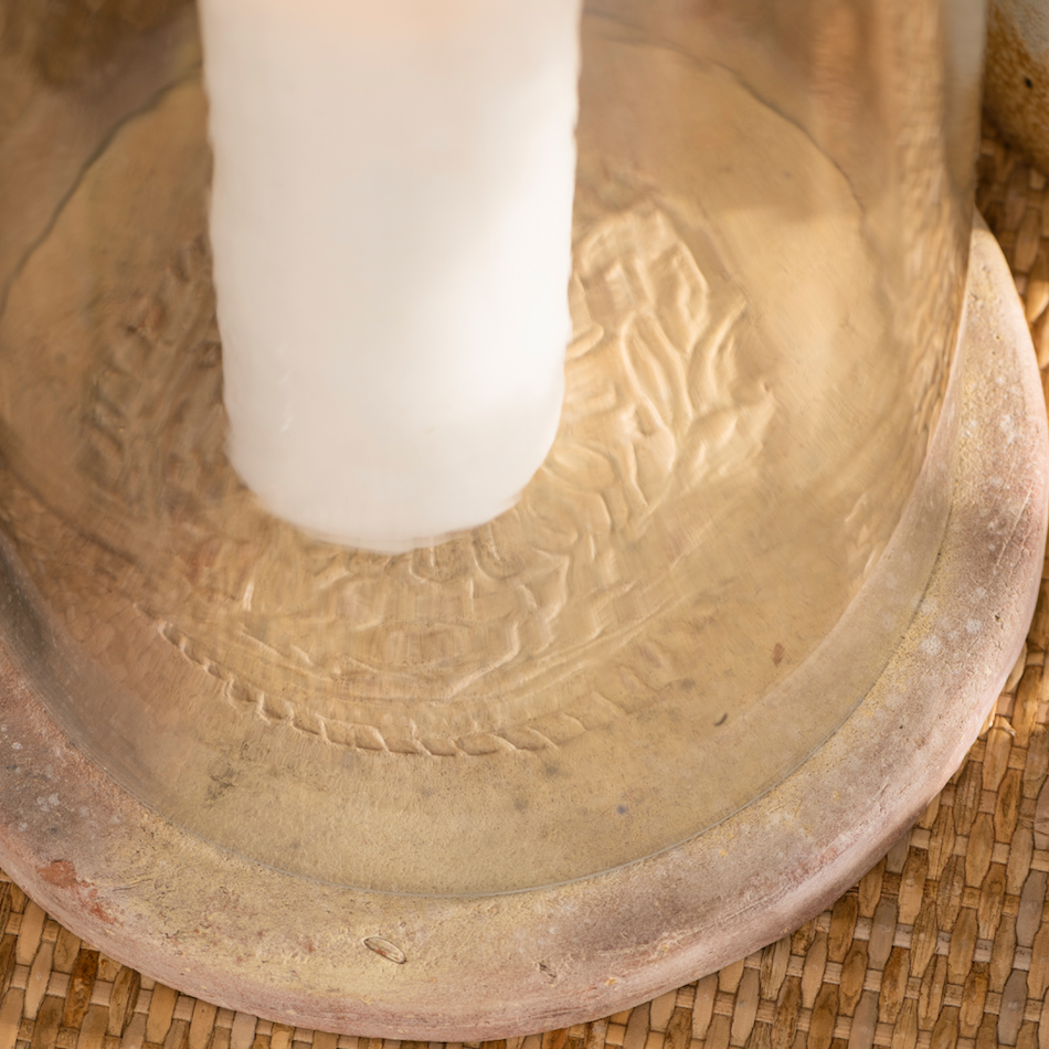 Vintage Large Terracotta Decorative Coaster