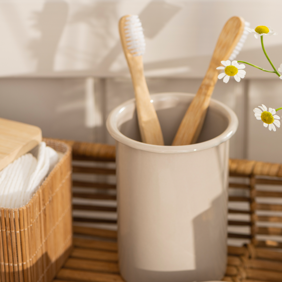 Sand Enamel Toothbrush Holder