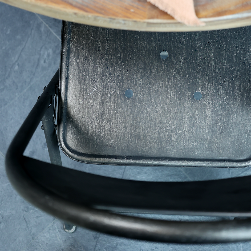A Pair Of Factory Style Folding Chairs