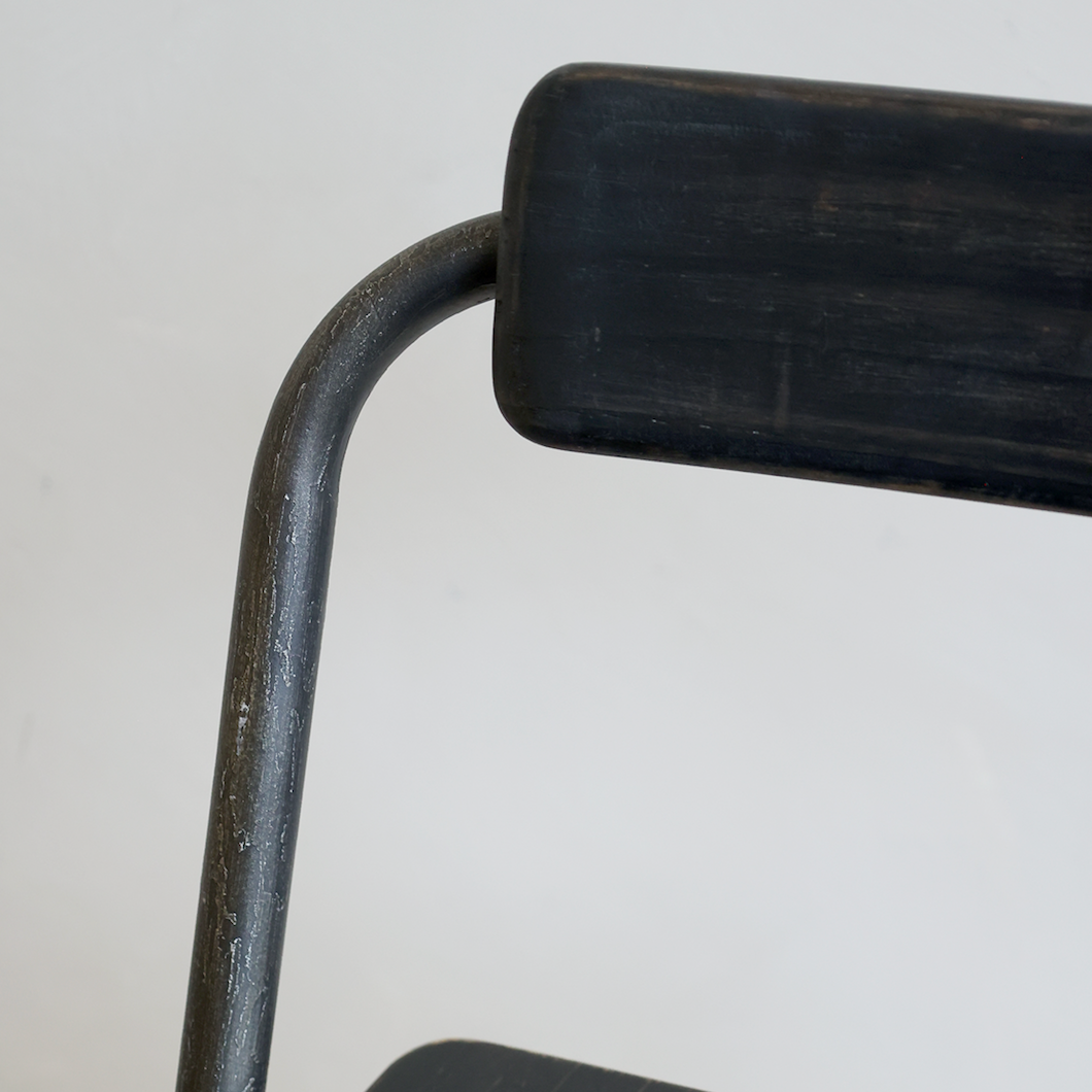 A Pair Of Factory Style Bar Stools