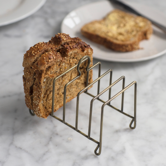 Brompton Antiqued Brass Toast Rack