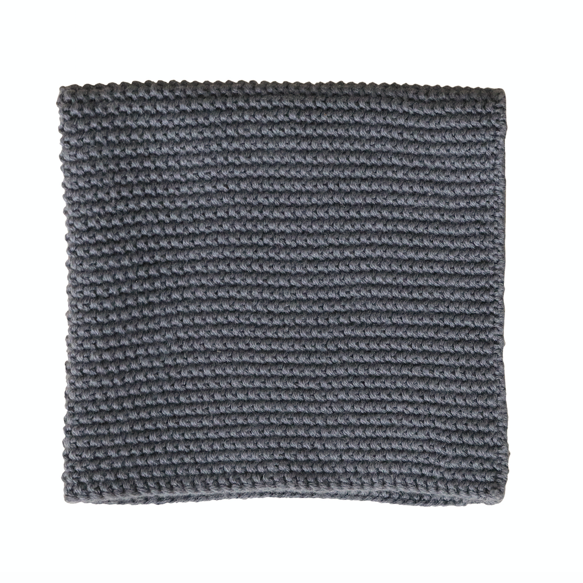 Set Of Two Dark Grey Knit Dish Cloths