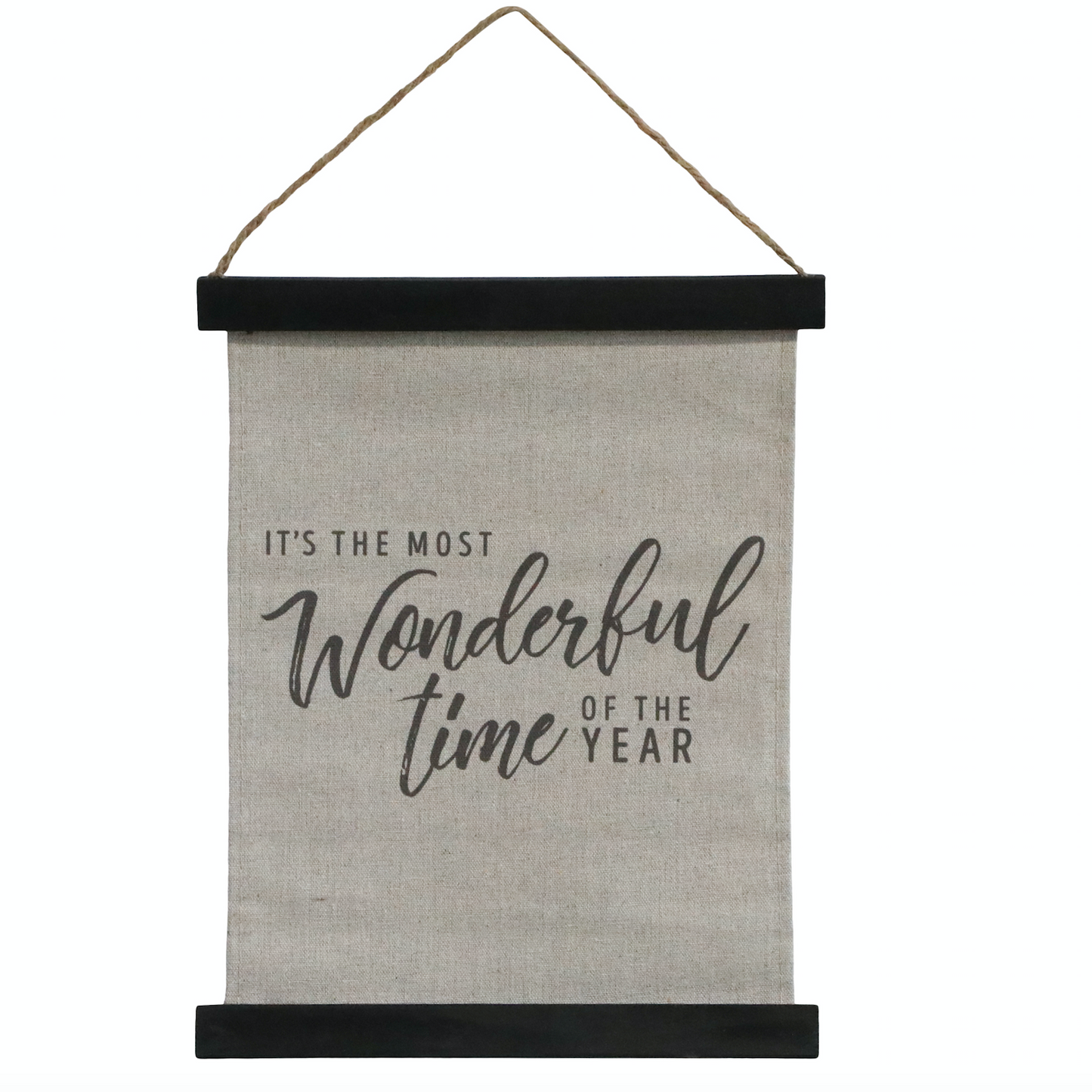 'It's The Most Wonderful Time Of The Year' Hanging Christmas Canvas