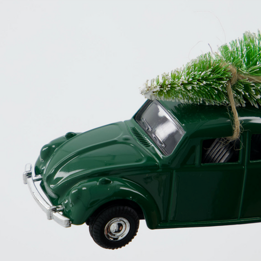 Vintage Green Car Christmas Decoration