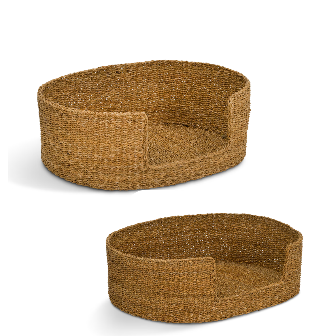 Set Of Two Seagrass Pet Beds