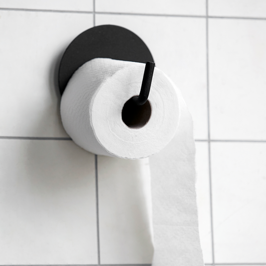 Black Metal Toilet Roll Holder