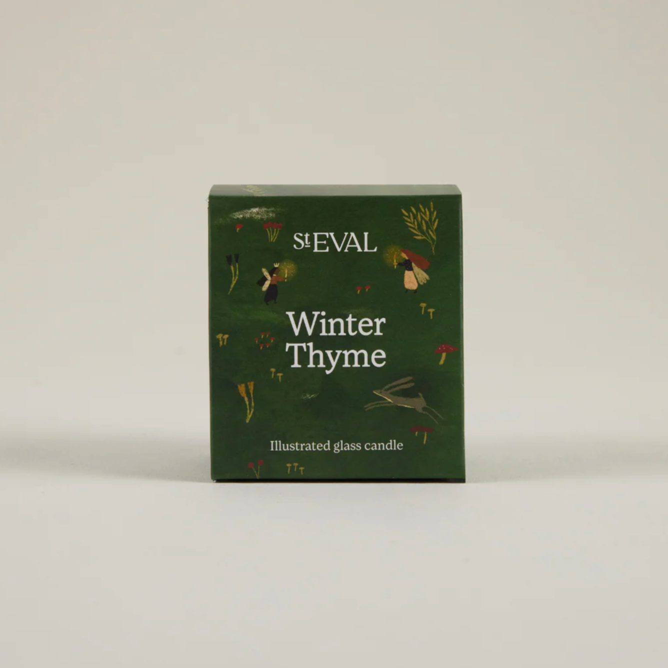 Winter Thyme Glass Christmas Candle