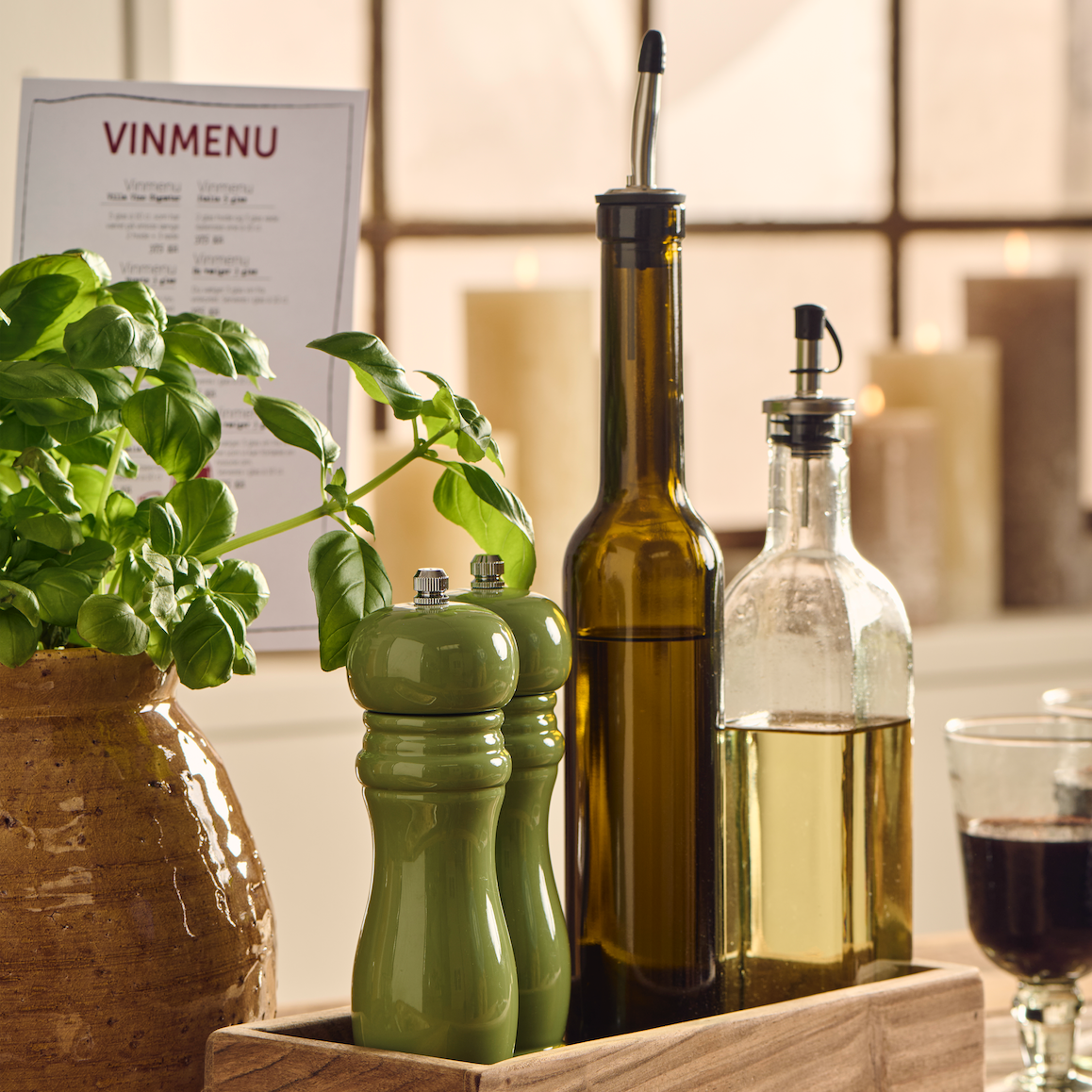 Set Of Two Oil And Balsamic Vinegar Dispenser Bottles