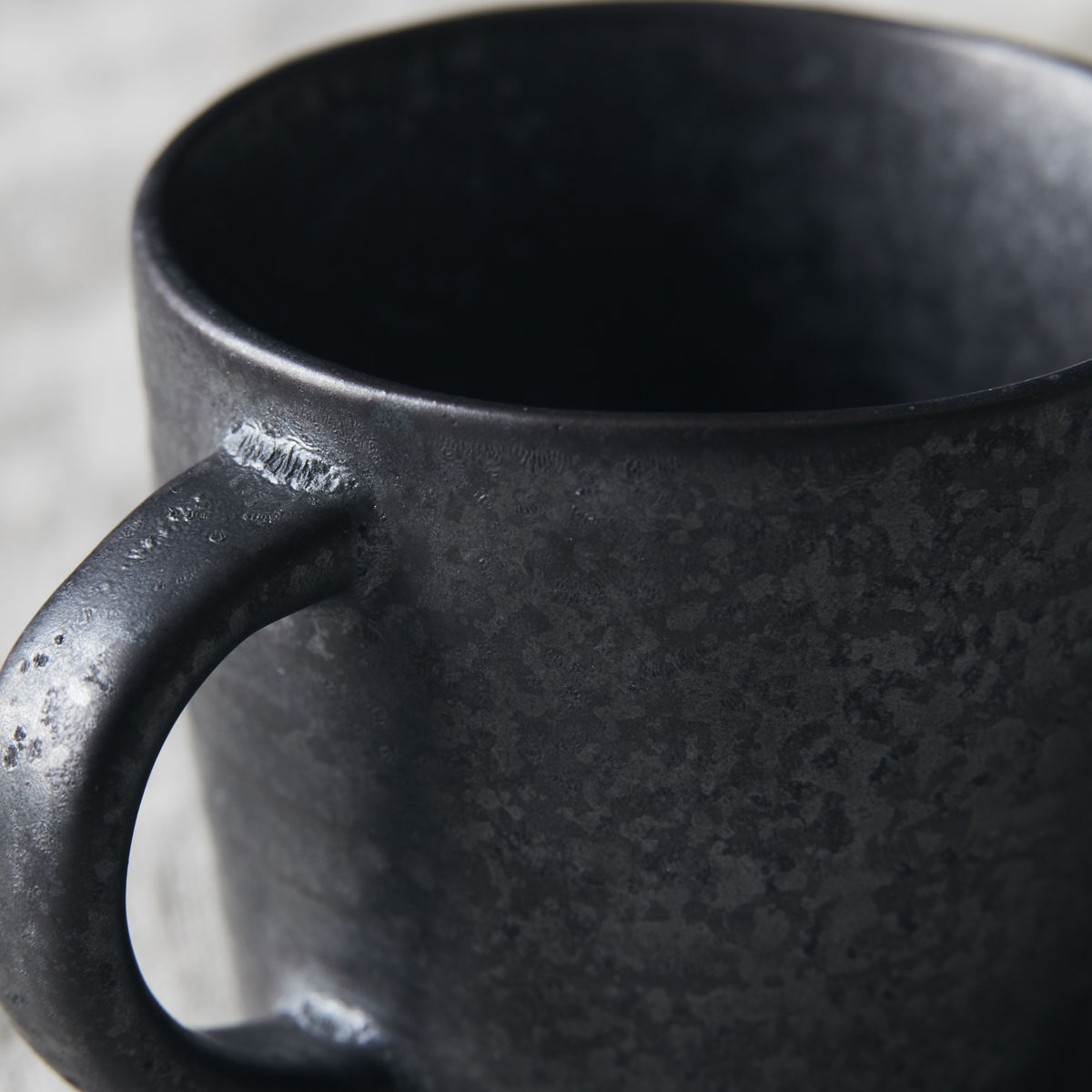 Set Of Four Pion Black/Brown Espresso Cups.
