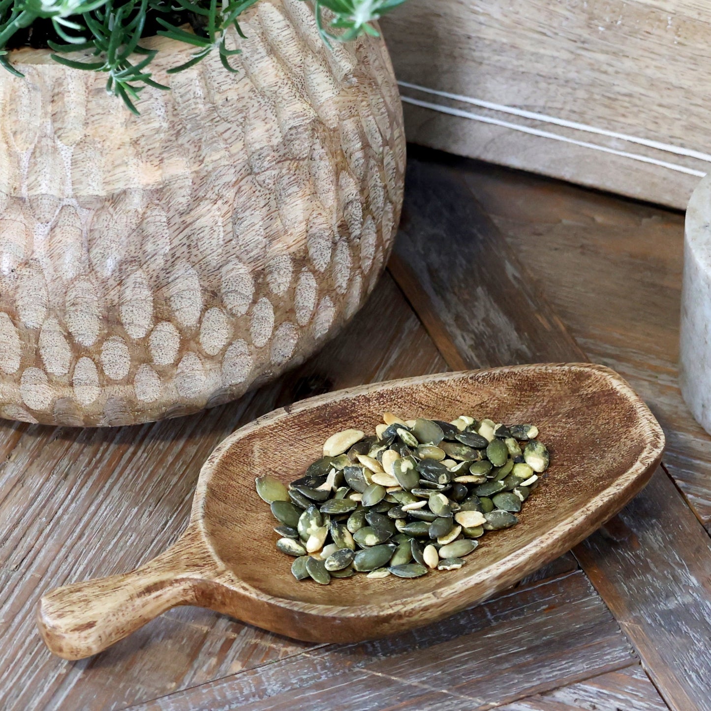 Mango Wood Scoop Serving Tray