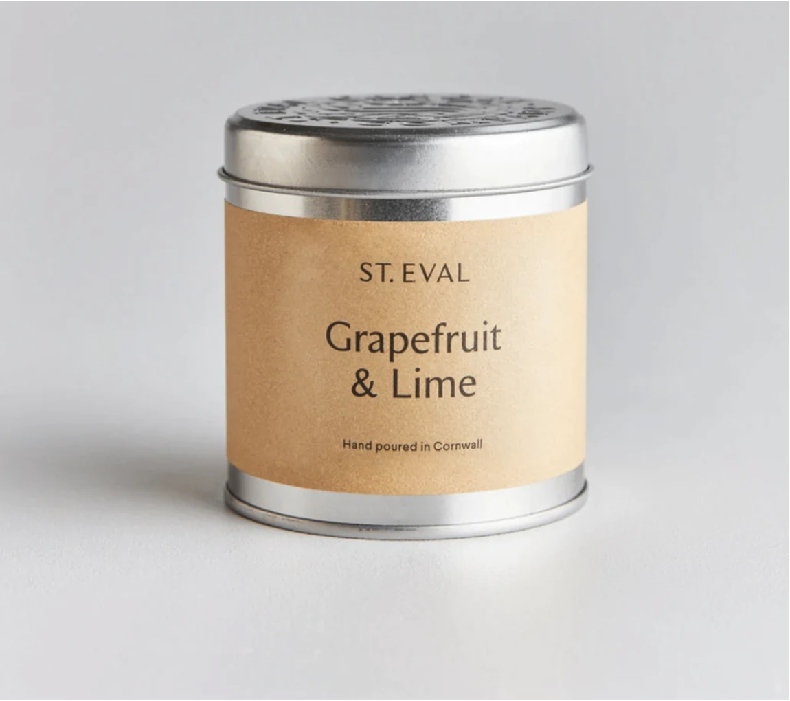Grapefruit and Lime Scented Tinned Candle