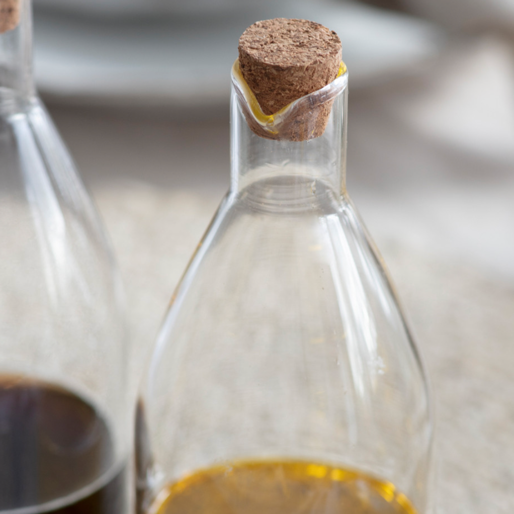 Glass Oil And Vinegar Bottle Set