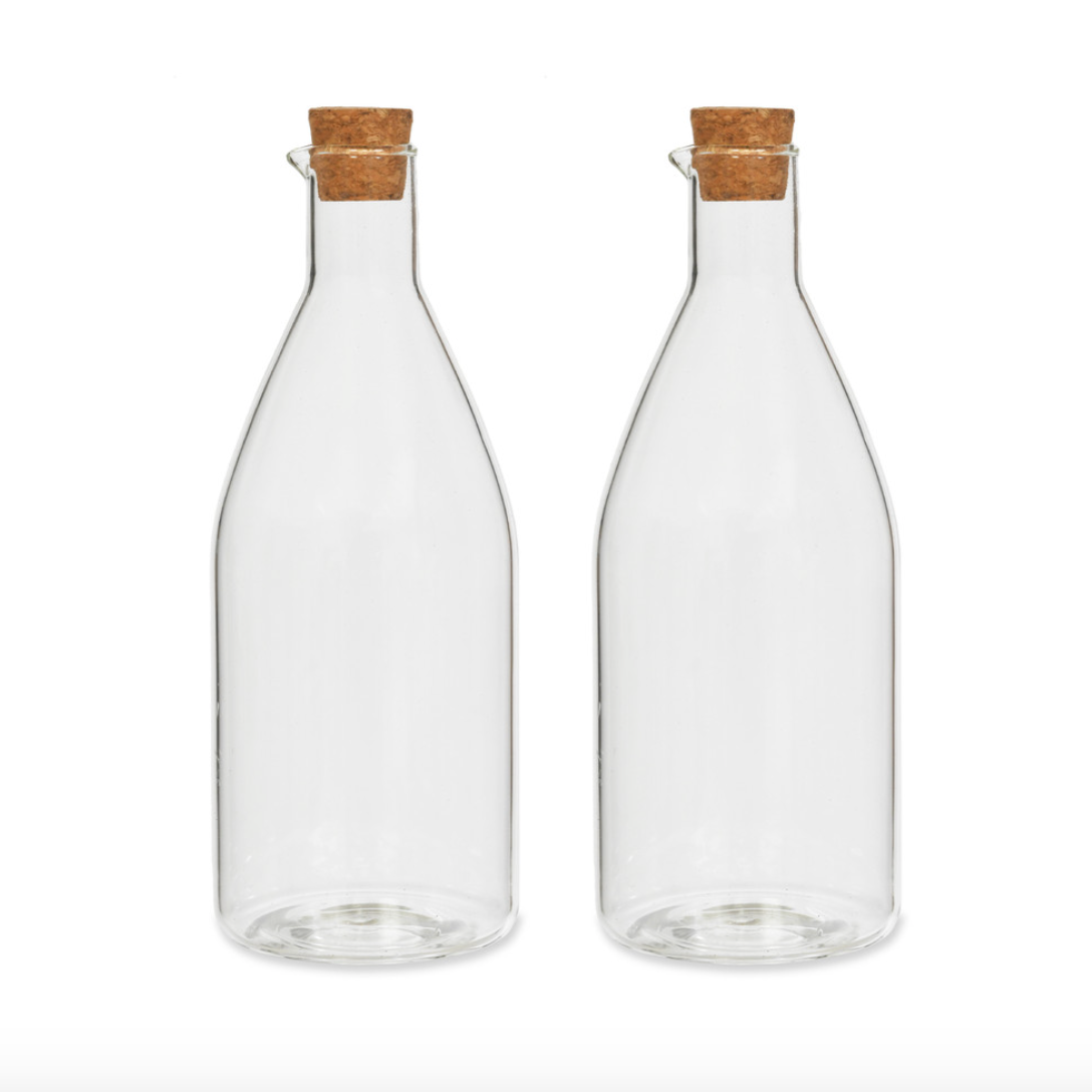 Glass Oil And Vinegar Bottle Set