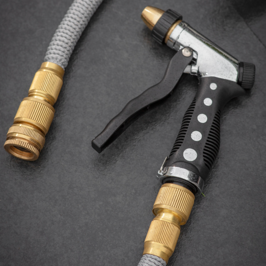 Close up on spray gun