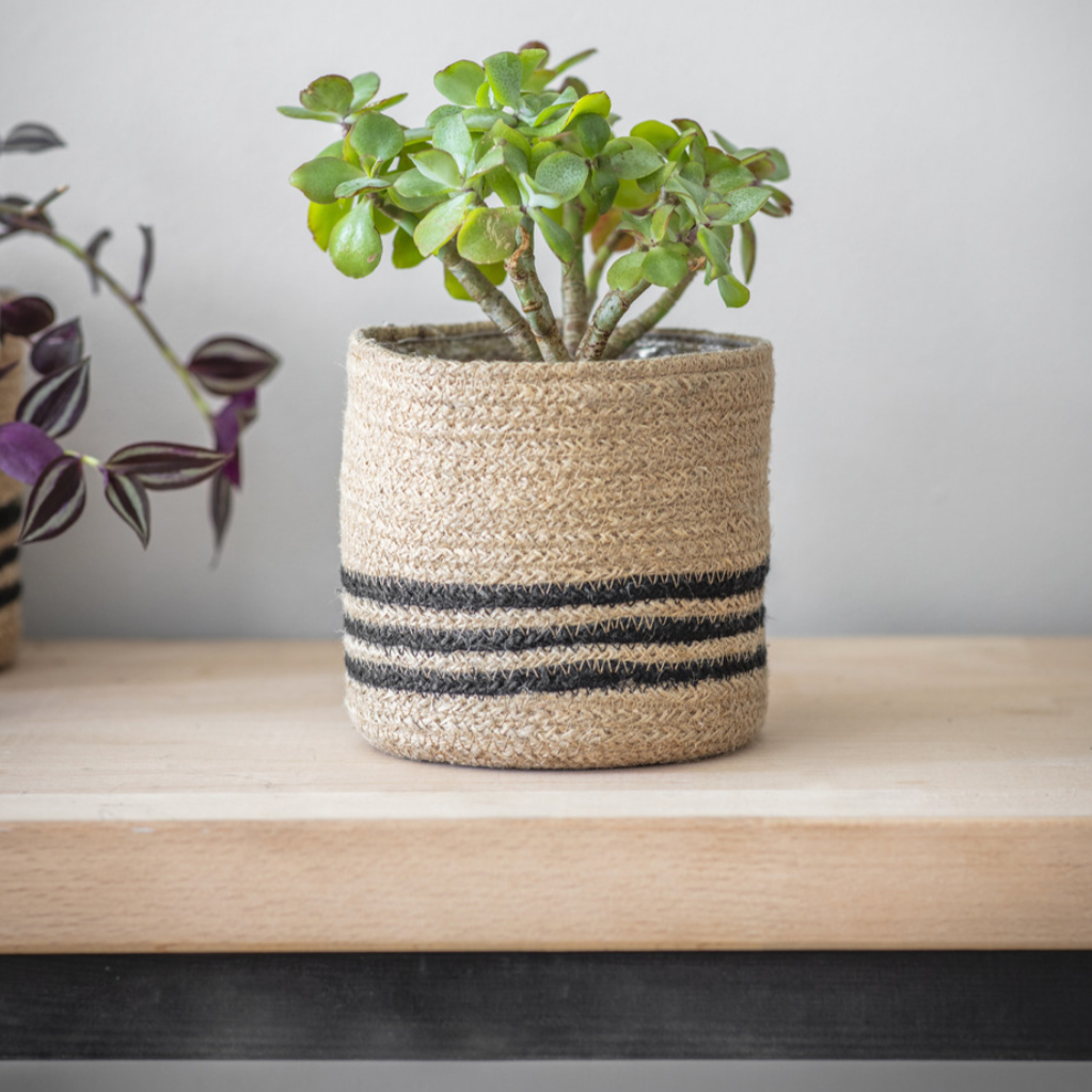 Jute Striped Pot