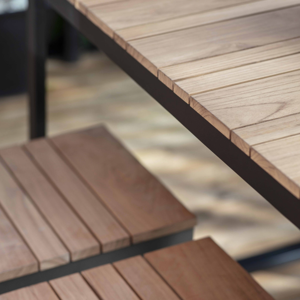 Camley Indoor/Outdoor Teak Bar Table and Stool Set