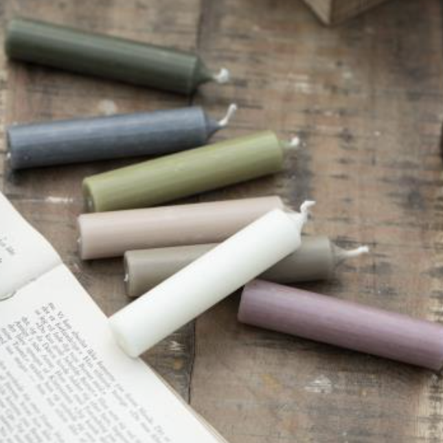 Bundle of Six Short Charcoal Candles