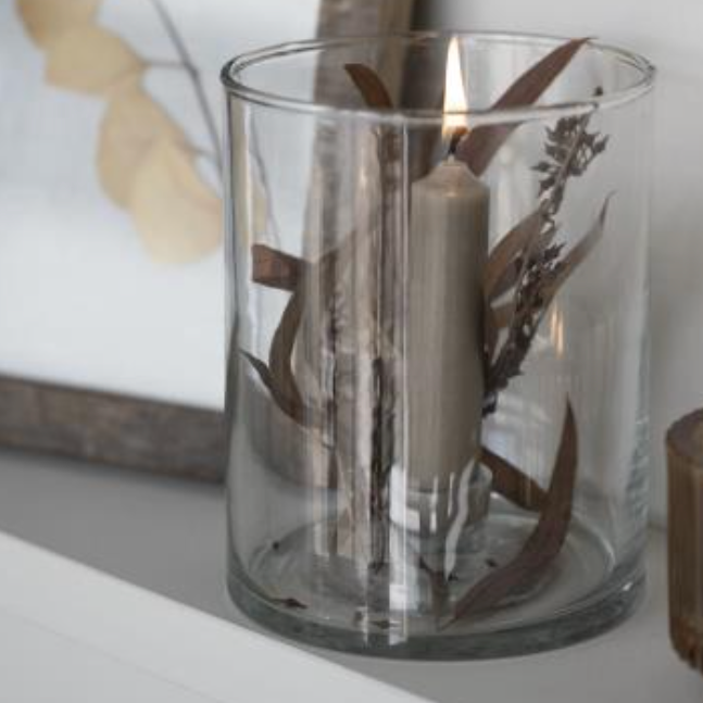 Bundle of Six Short Linen Candles