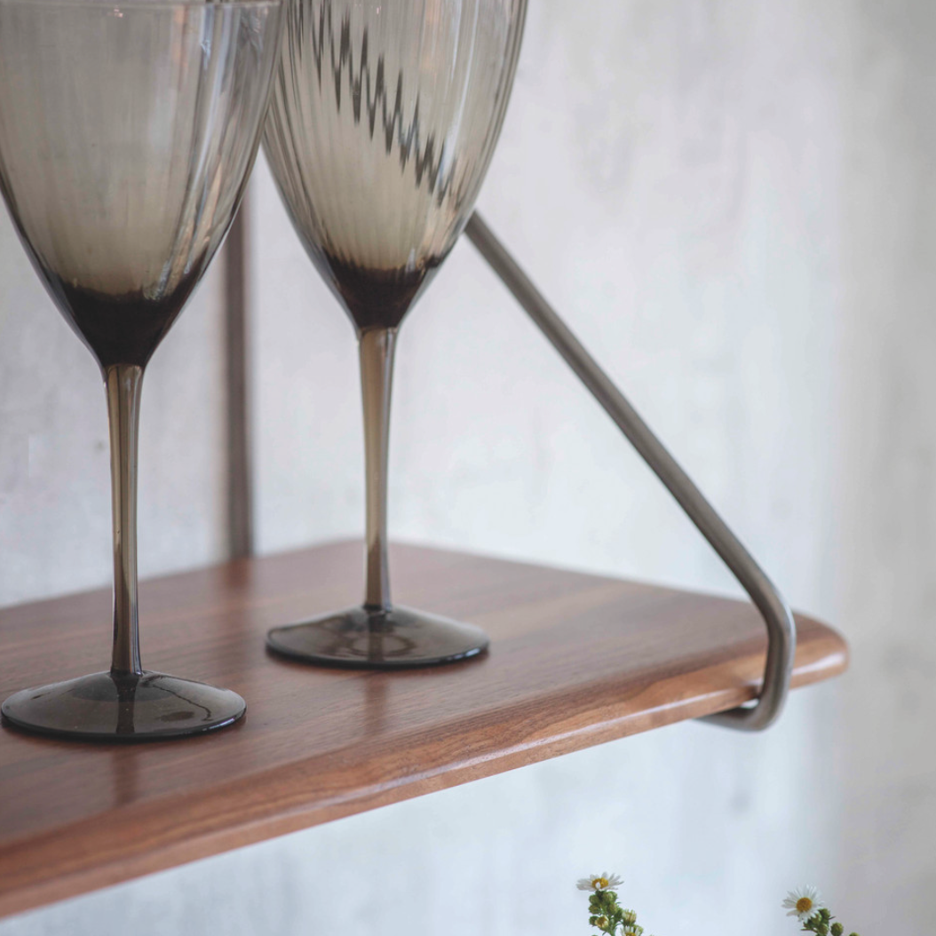 Industrial Wooden Shelf With Brackets