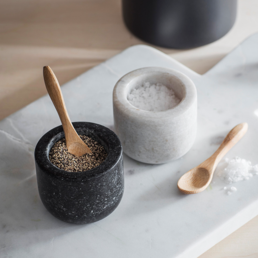 Granite and Marble Salt and Pepper Pot Set