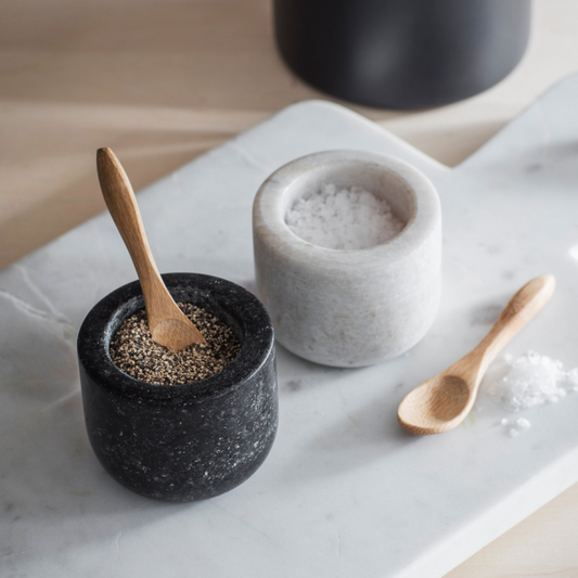 Granite and Marble Salt and Pepper Pot Set