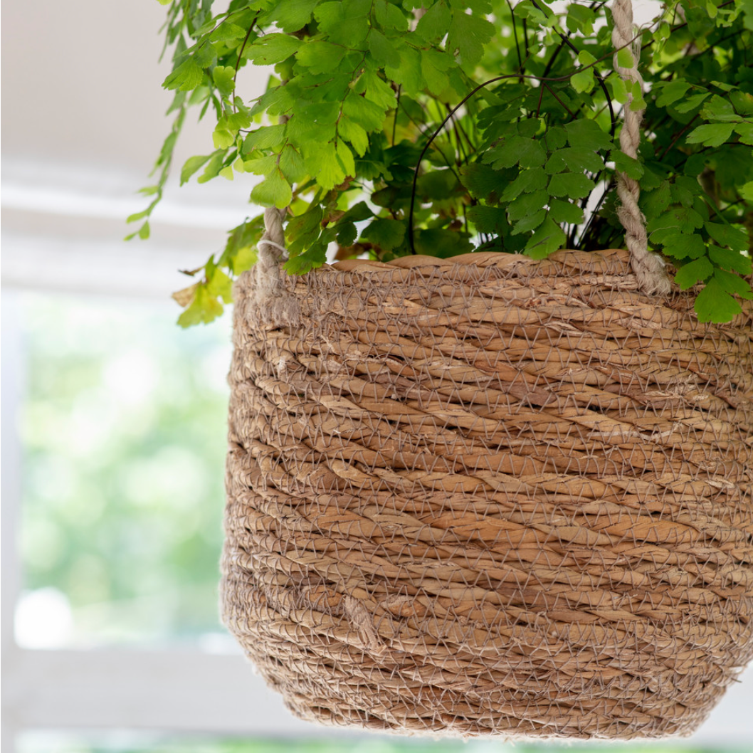 Seagrass Woven Hanging Planter