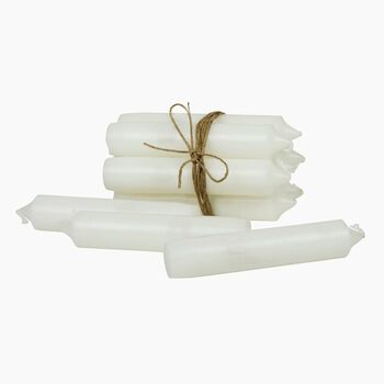 A Bundle Of Six Short White Candles