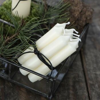 A Bundle Of Six Short White Candles