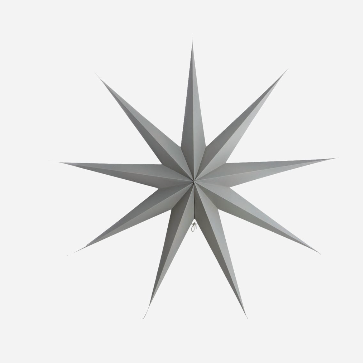 Large Grey Nine Point Paper Star