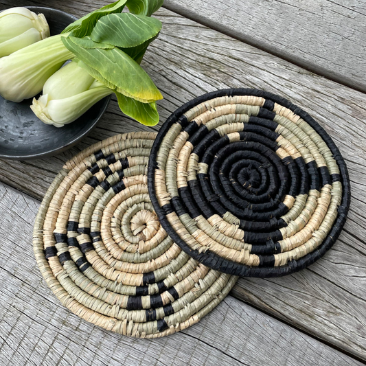 Set Of Two Woven Seagrass Trivets