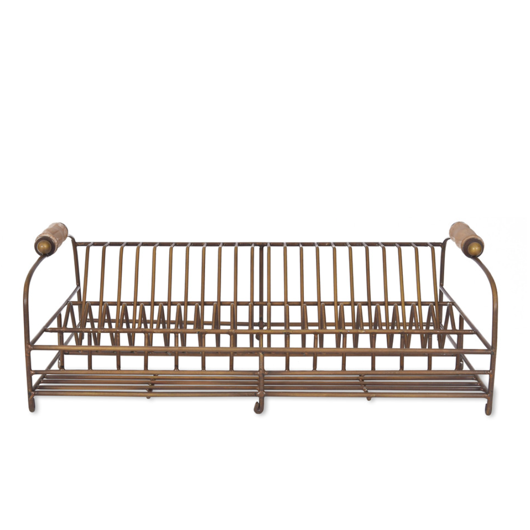 Brompton Antique Brass Dish Rack