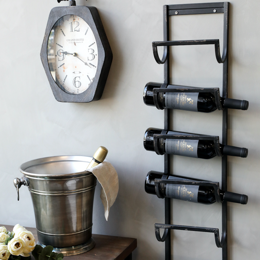 Industrial Style Metal Wine Rack