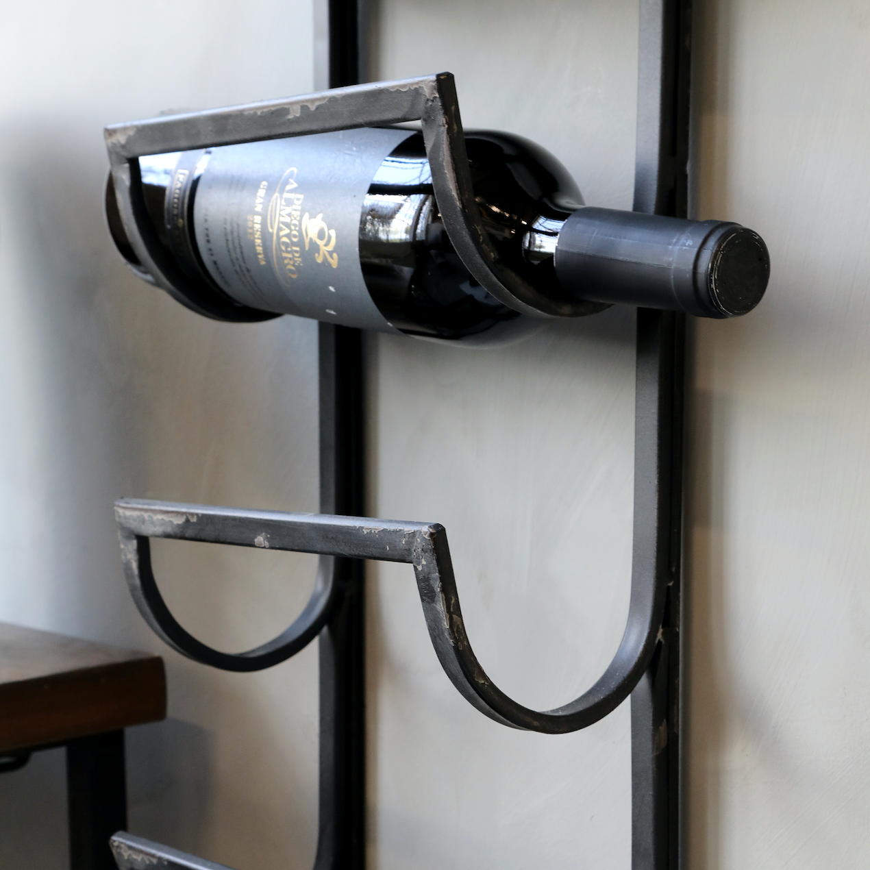 Industrial Style Metal Wine Rack