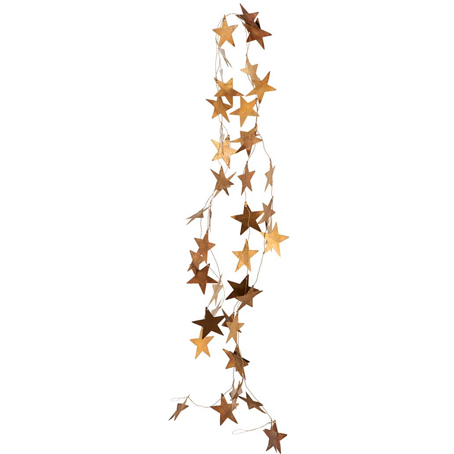 Antique Brass Christmas Star Garland