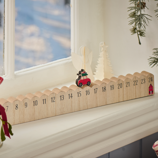 Wooden Christmas Car Advent Calendar