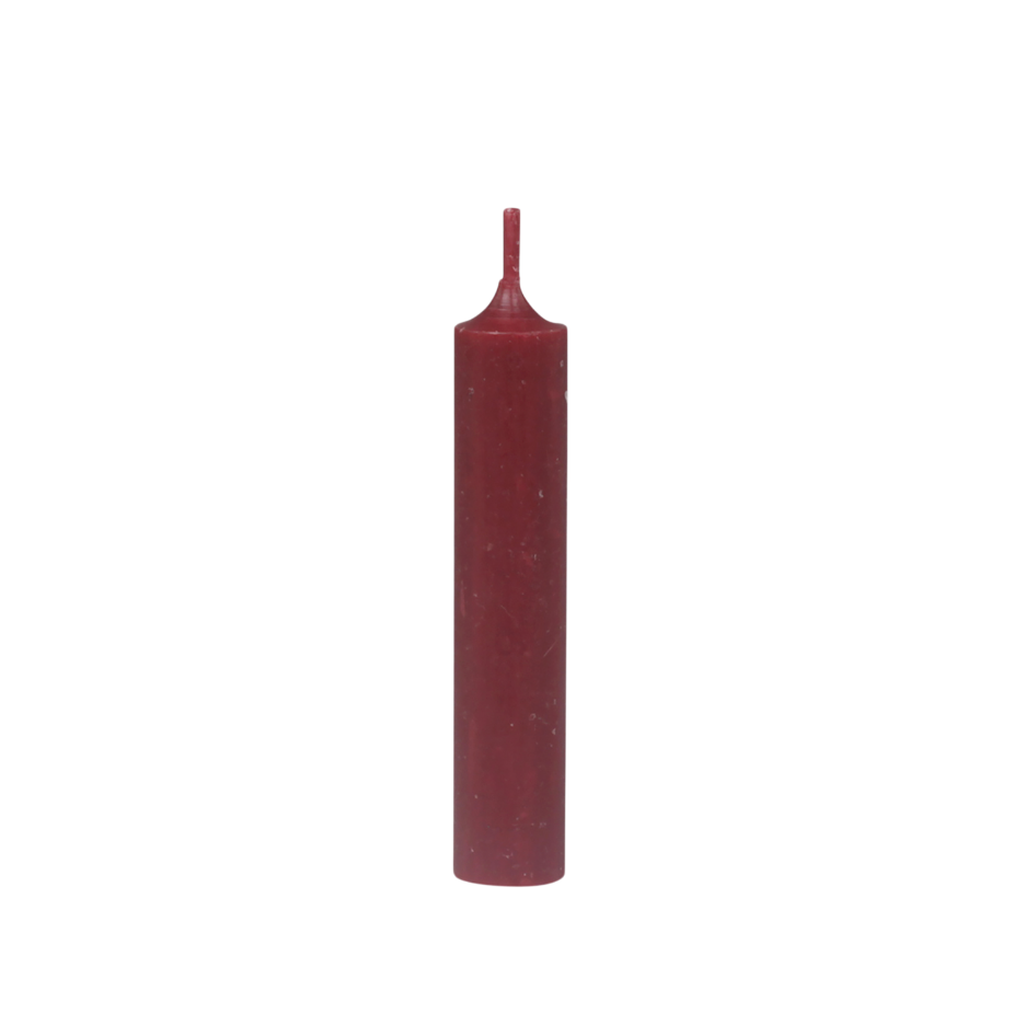 A Bundle Of Six Short Dark Red Candles