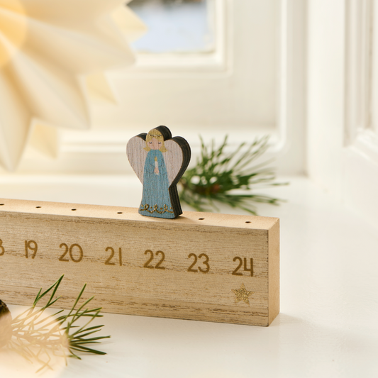 Nativity Angel Wooden Advent Calender
