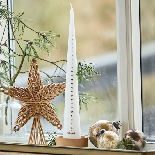 White Cone Shaped Advent Candle
