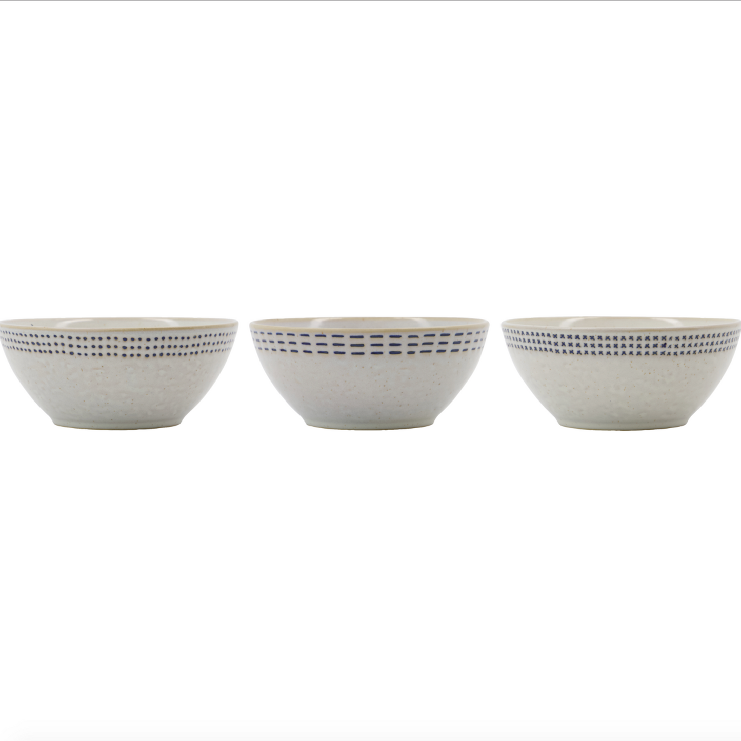 Set Of Three Handmade Stoneware Bowls