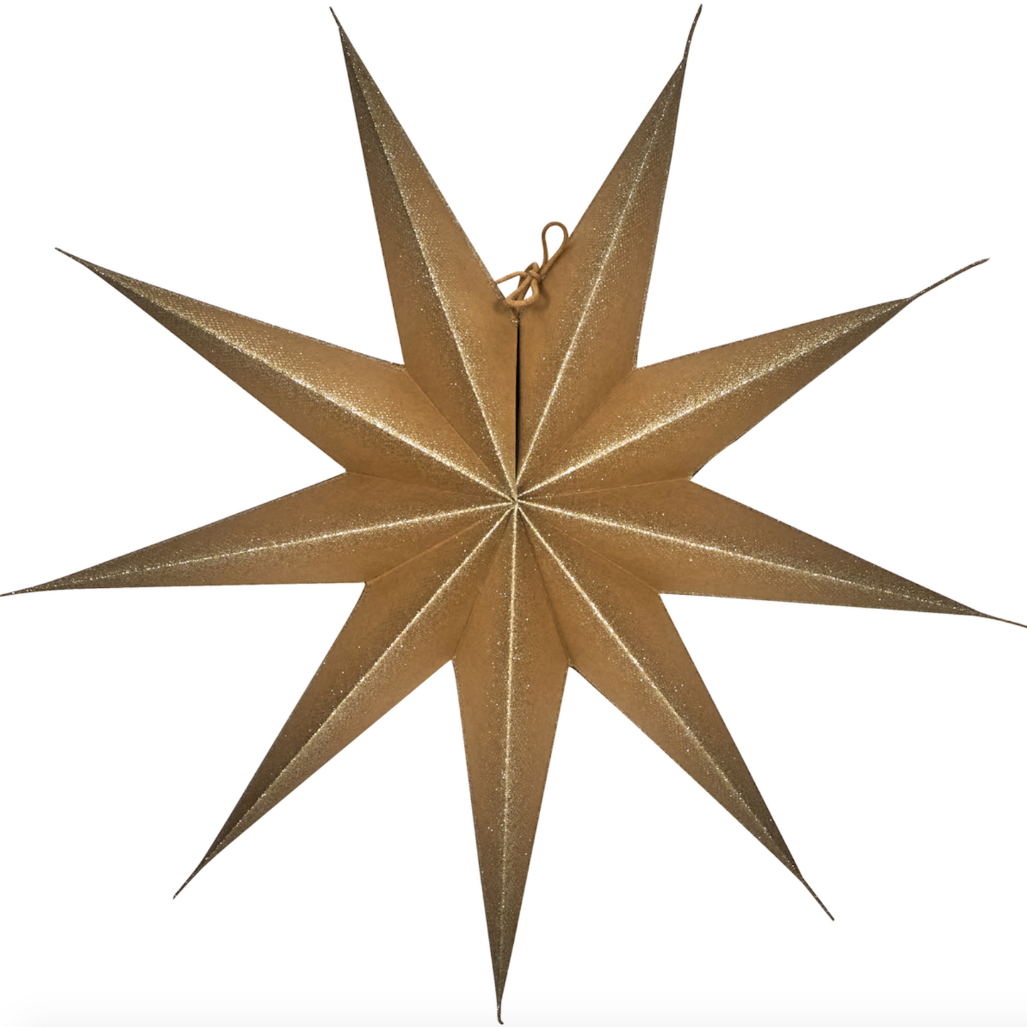 Handmade Natural 9 Point Paper Star