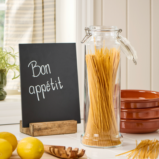 Glass Spaghetti Pasta Storage Jar