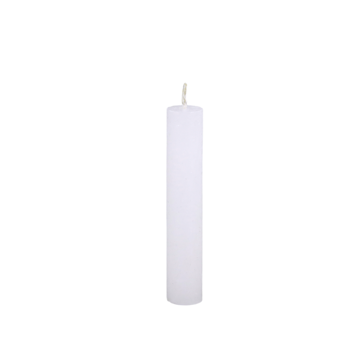 A Bundle Of Six Short Clear White Candles