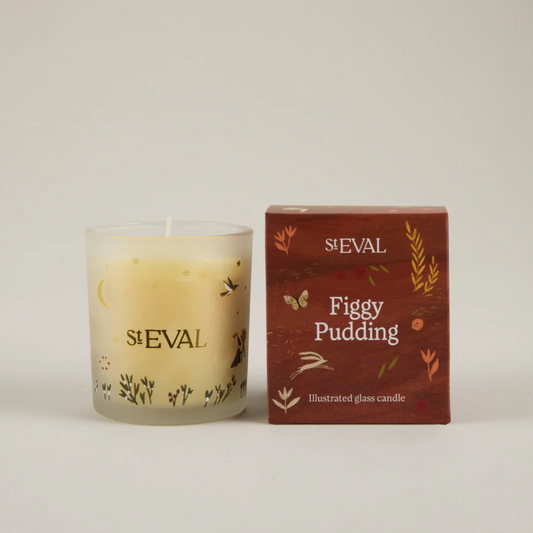 Christmas Figgy Pudding Glass Candle