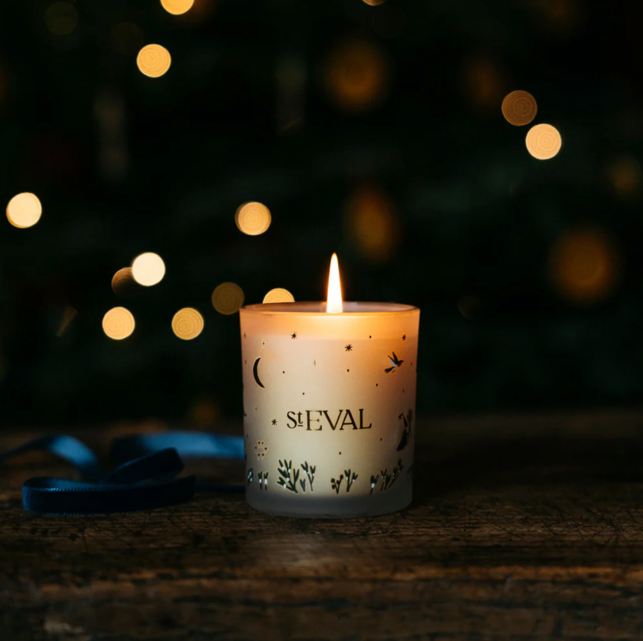 Orange and Cinnamon Glass Christmas Candle