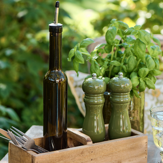 Set Of Two Oil And Balsamic Vinegar Dispenser Bottles