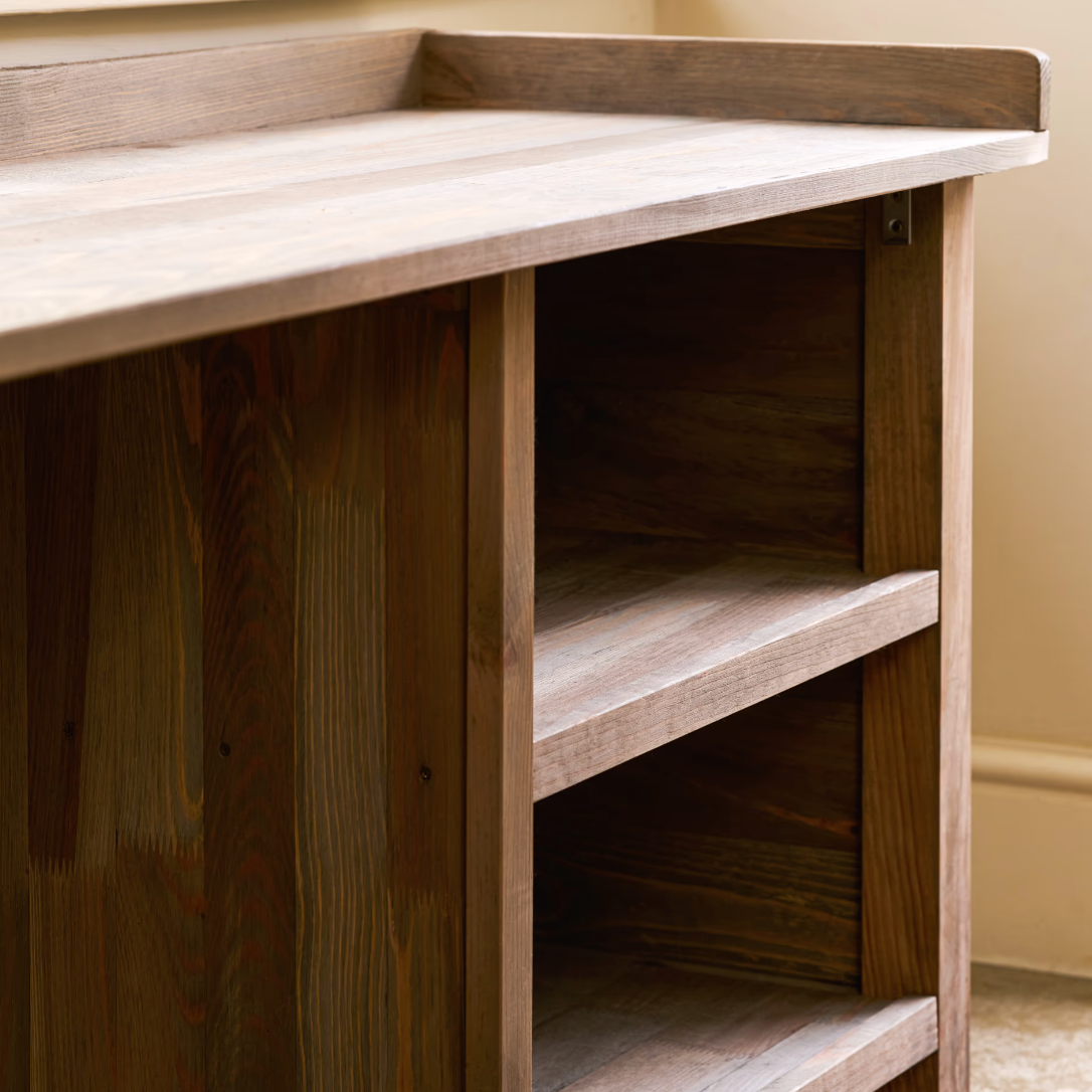 Aldsworth Wooden Bootroom Welly Store Bench