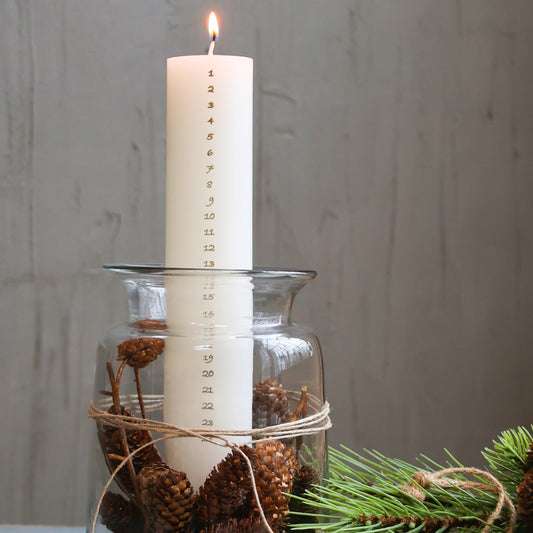 White Pillar Advent Candle